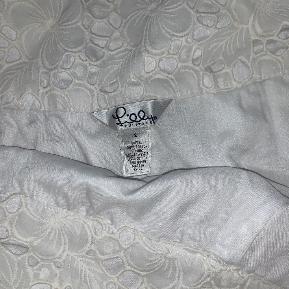 Lilly Pulitzer white lacy skirt